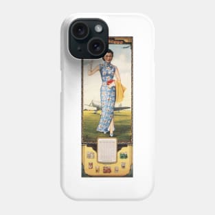 Vintage Chinese Cigarettes Calendar Advertisement Poster Chi Tung Tobacco Company Phone Case