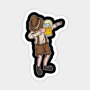 Bavaria Bavarian Man Dabbing Oktoberfest Funny Magnet