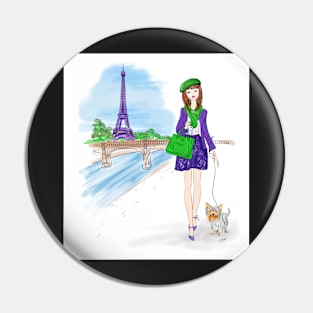 Walking in Paris Pin