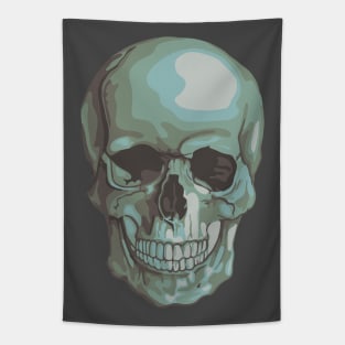 Artsy Green Skull Tapestry