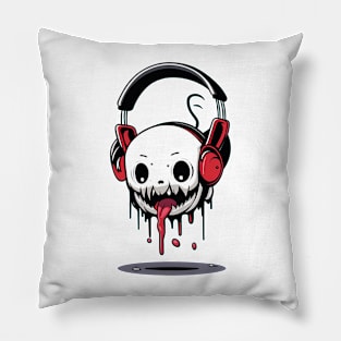 horror and cute  eyes fantastic and gotic graphic design ironpalette Pillow