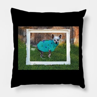 Chinese Crested Dog in Dinosaur suit Pillow