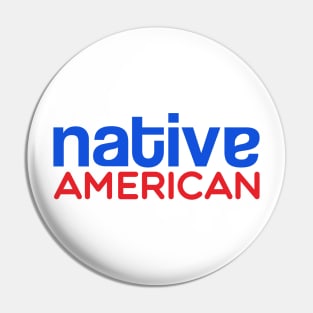 Native Anerican Blue And Red Pin