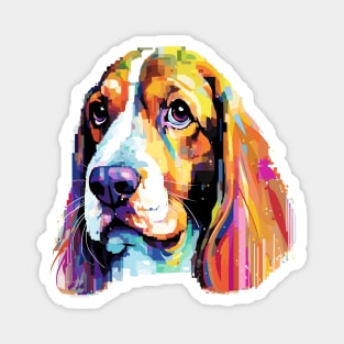 Basset Hound Dog Pet World Animal Lover Furry Friend Abstract Magnet