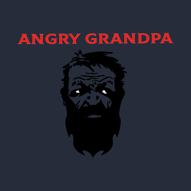 Illustration of angry grandfather together with red letters by whatever comes to mind 2