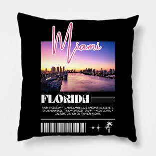 miami florida Streetwear gift Pillow