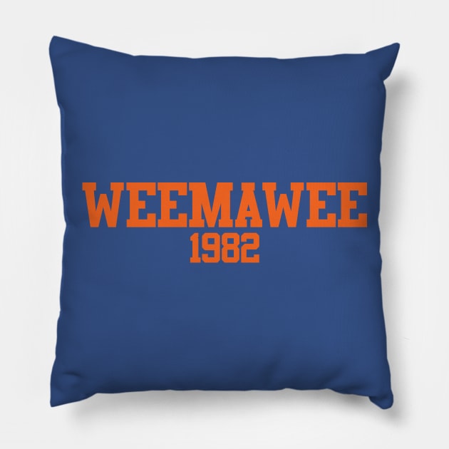 Weemawee 1982 Pillow by GloopTrekker