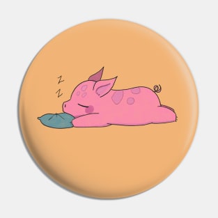 Kawaii Sleeping baby pig is cute Pin