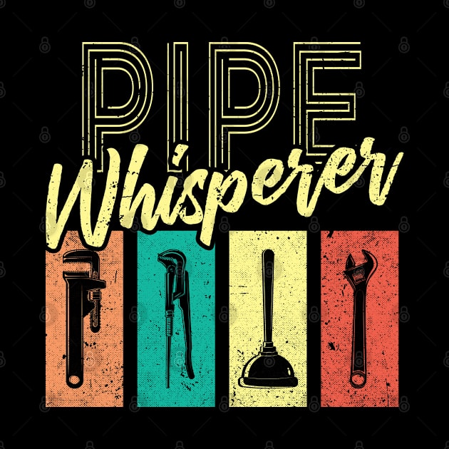 Pipe Whisperer Plumber Tools Retro Vintage Distressed Style by missalona