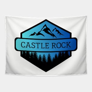 Castle Rock Colorado Mountains and Trees Tapestry