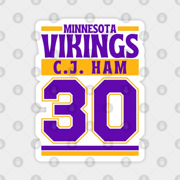 Minnesota Vikings C. J. Jam 30 American Football Edition 3 Magnet by Astronaut.co