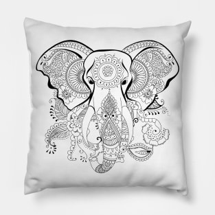 Mandala Elephant Pillow