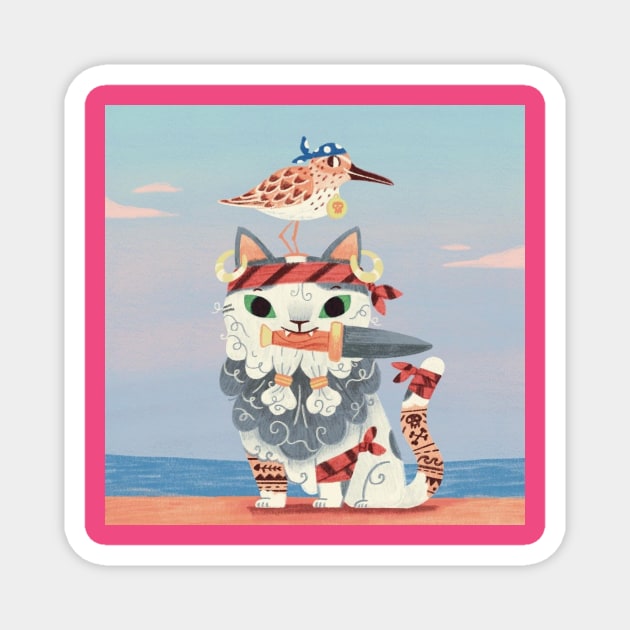 Pirate Cat Magnet by ndasgeliyeng