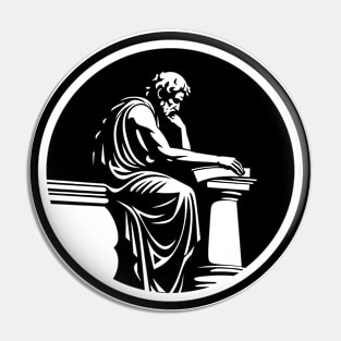 Minimalist philosopher icon Pin