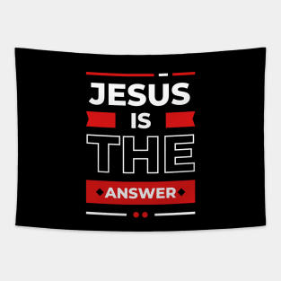 Jesus is the Answer | Christian Typography Tapestry