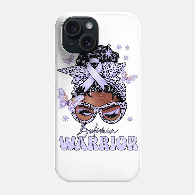 bulimia Awareness - Messy Bun Warrior Phone Case by GaryFloyd6868