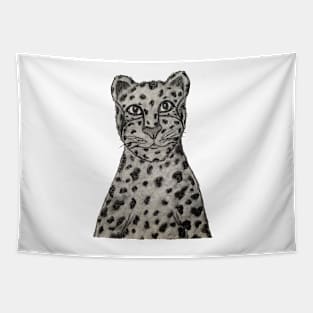 Leopard in Charcoal Tapestry