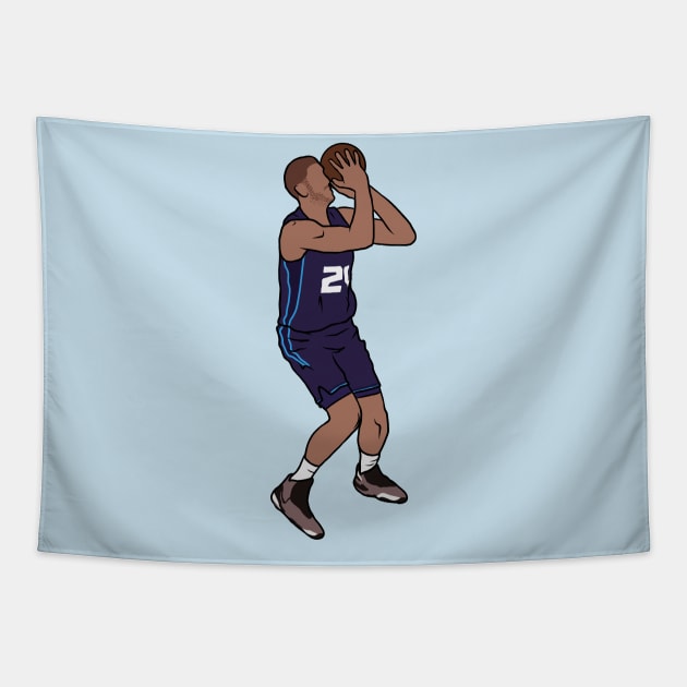 Mason Plumlee Lefty Jumper Tapestry by rattraptees