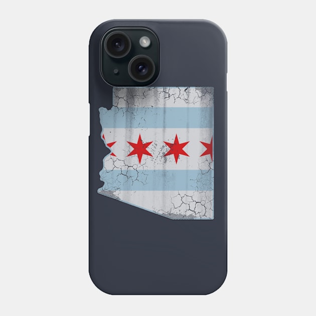 Arizona Chicago Map Flag Family Transplant Vacation Phone Case by E