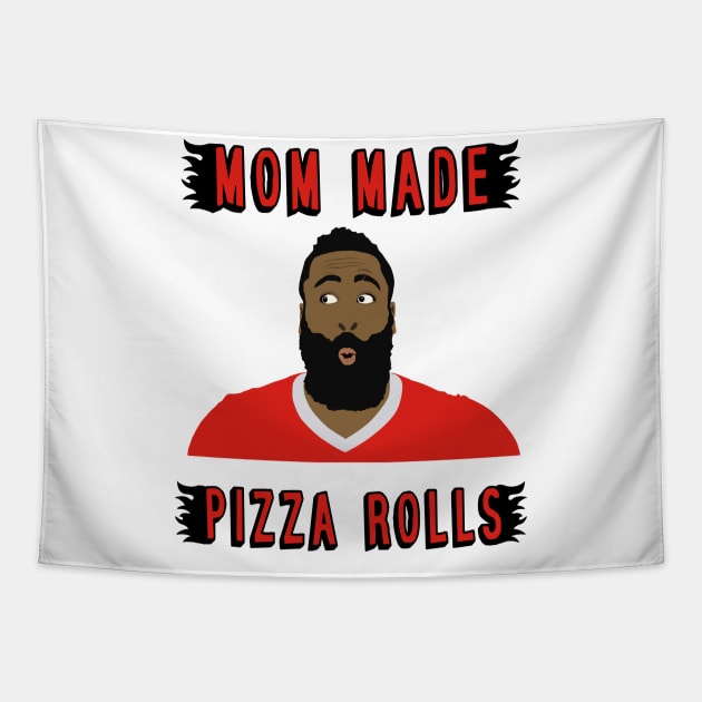 Super Mom Made Pizza Rolls - James Harden Funny Meme Tapestry by BuzzerBeater00