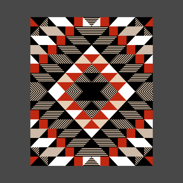 Native Tribal Red Pattern by marieltoigo