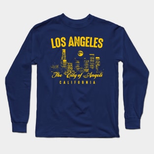  Vintage Los Angeles City of Angels California Red Text Long  Sleeve T-Shirt : Clothing, Shoes & Jewelry