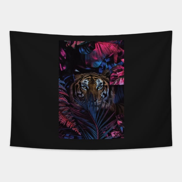 Tiger In Jungle Tapestry by Alexander S.