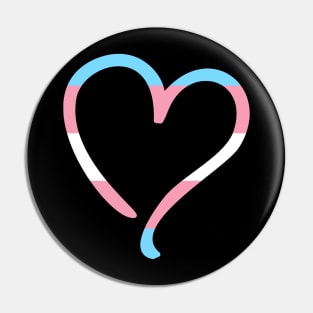 Transgender Flag Heart Pin