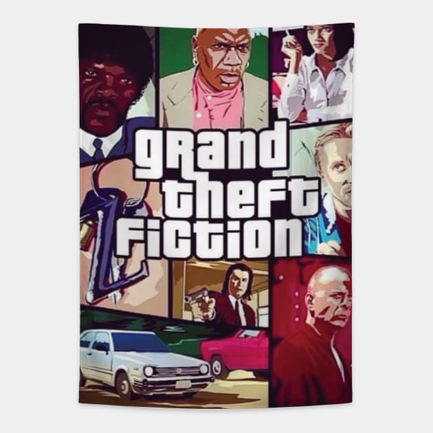 GRAND THEFT FICTION Tapestry by Pinches Dibujos Feos