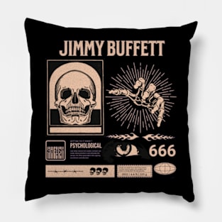 jimmy buffett//retro horor design Pillow