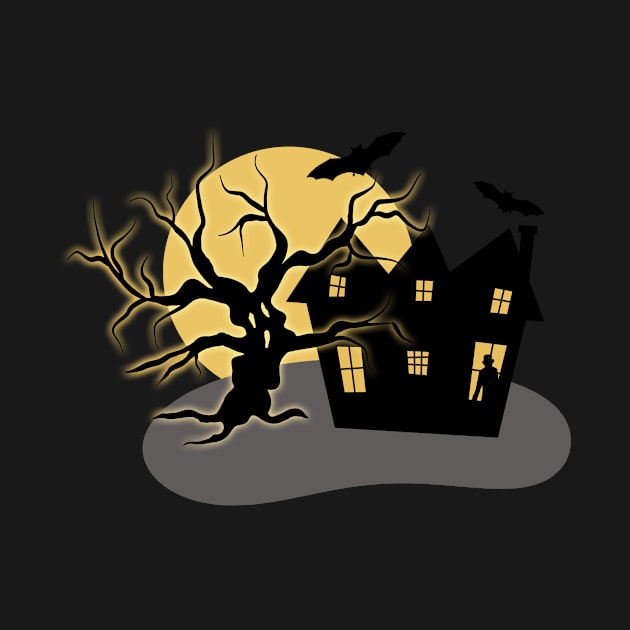 Halloween Haunted Spooky House by CheriesArt