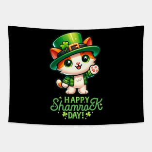 Lucky Charm Kitty: St. Patrick's Day Celebration Tee Tapestry