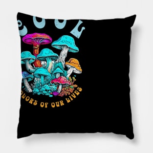 Colors Of Our Lives-Cool Mushrooms Pillow