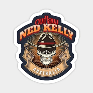 Ned Kelly Outlaw Black Hat Magnet