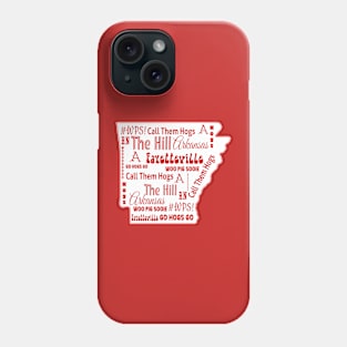 Arkansas Map for Arkansas Fans Phone Case