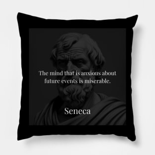 Seneca's Revelation: The Misery of an Anxious Mind Pillow