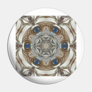shaped art nouveau styled pattern in grey brown blue and beige Pin