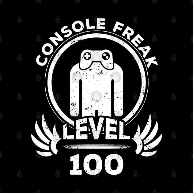 Level 100 Console Freak Video Game Fan Gift by atomguy