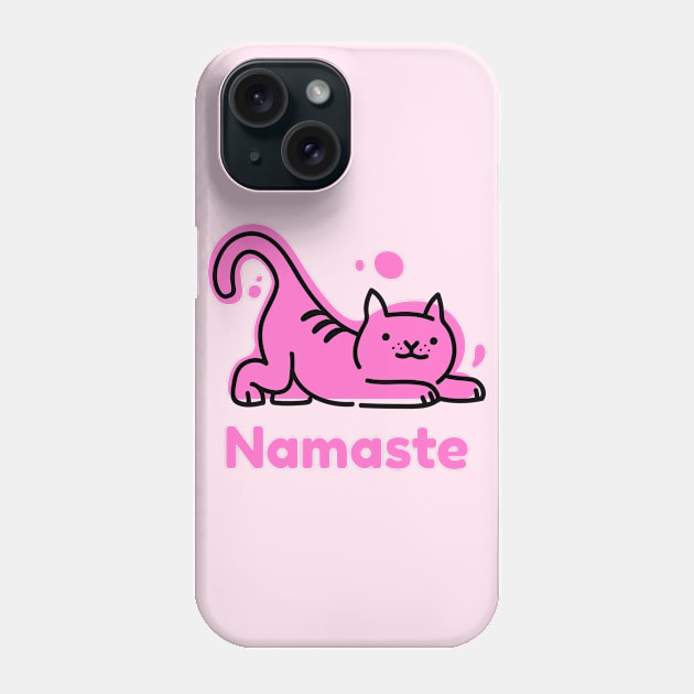 Cat Namaste Stretching Yoga Phone Case by Spirit Animals 21