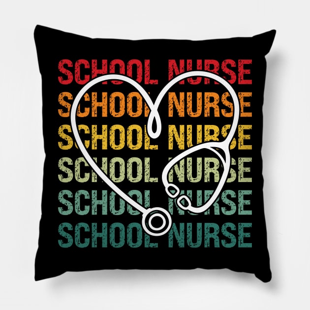 School Nurse Appreciation Nursing Nurse Day & Nurse Week Pillow by Wakzs3Arts