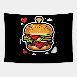 The Cartoon Burger Tapestry