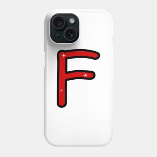 Letter F. Name with letter F. Personalized gift. Abbreviation. Abbreviation. Lettering Phone Case
