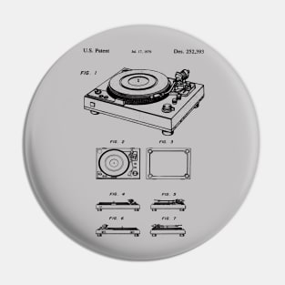 Patent Blueprint - 1979 Vinyl Record Player Pin