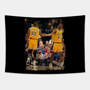 Elden Campbell and Magic Johnson, 1996 Tapestry