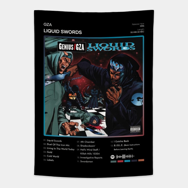 GZA - Liquid Swords Tracklist Album Tapestry by 80sRetro