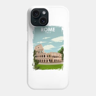 Rome Italy Travel Poster Phone Case