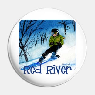 Skiing At Red River, New Mexico Pin