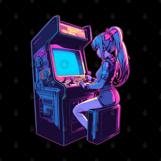 Retro vaporwave gaming machine by TomFrontierArt