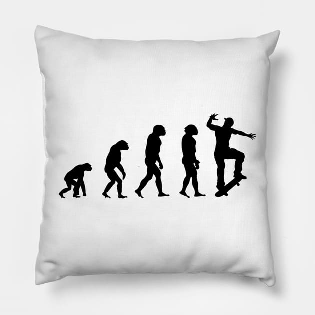 Evolution Skater Skateboarding Gift Pillow by Mesyo