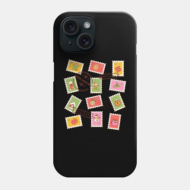 Christmas stamps Phone Case by RedCrunch